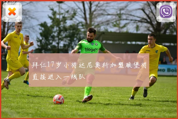 拜仁17岁小将达尼奥科加盟狼堡将直接进入一线队